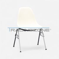 Vitra Eames DSS Stuhl Weiss/Chrom stapelbar und verbindbar