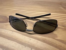 Sonnenbrille Aviator Pilotenstil schwarz guter Zustand