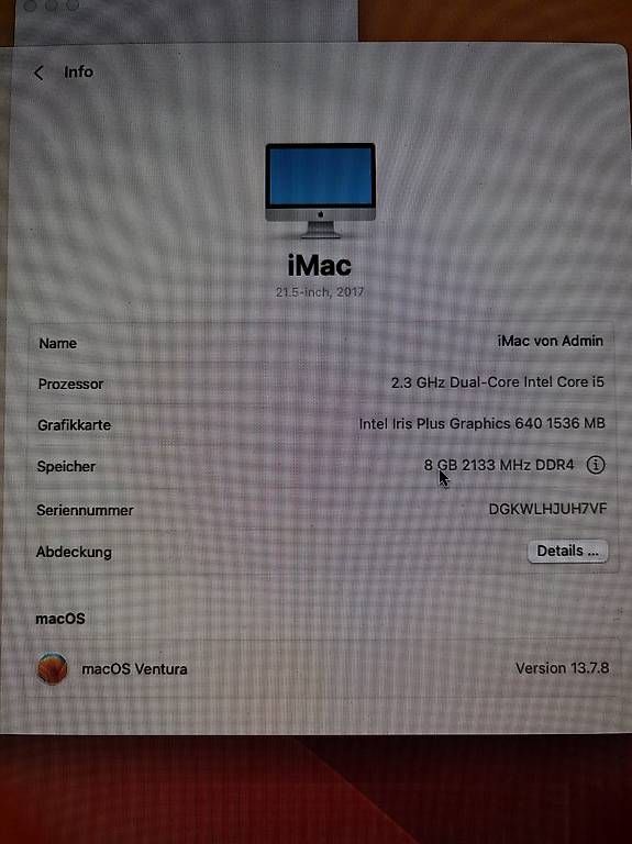 Apple PCs: IMac 21 Zoll 2017 – Gebraucht aus Basel von Yrmn57 2