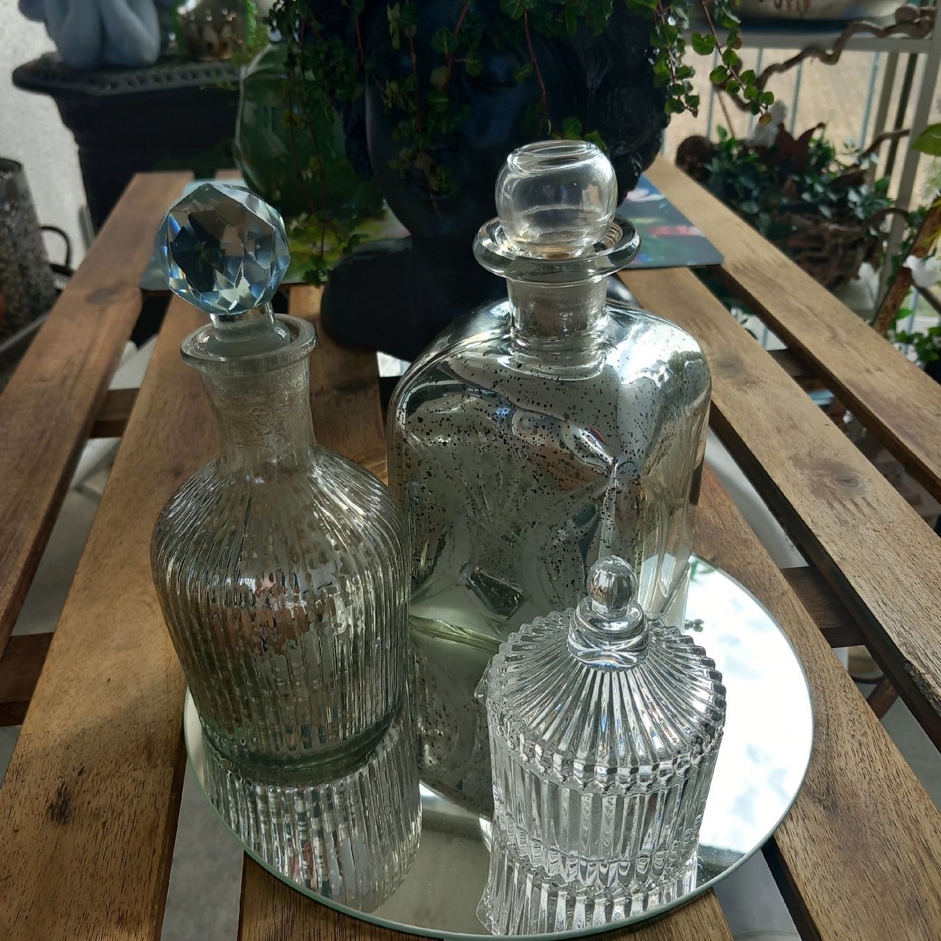 Flaconi: Zwei Glasflacon Bauernsilber u.ein Döseli / Vintage – Usato da Aegerten venduto da gismolini 8