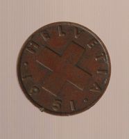 MONETA SVIZZERA 2 centesimi 1951 usata - circolata Rame