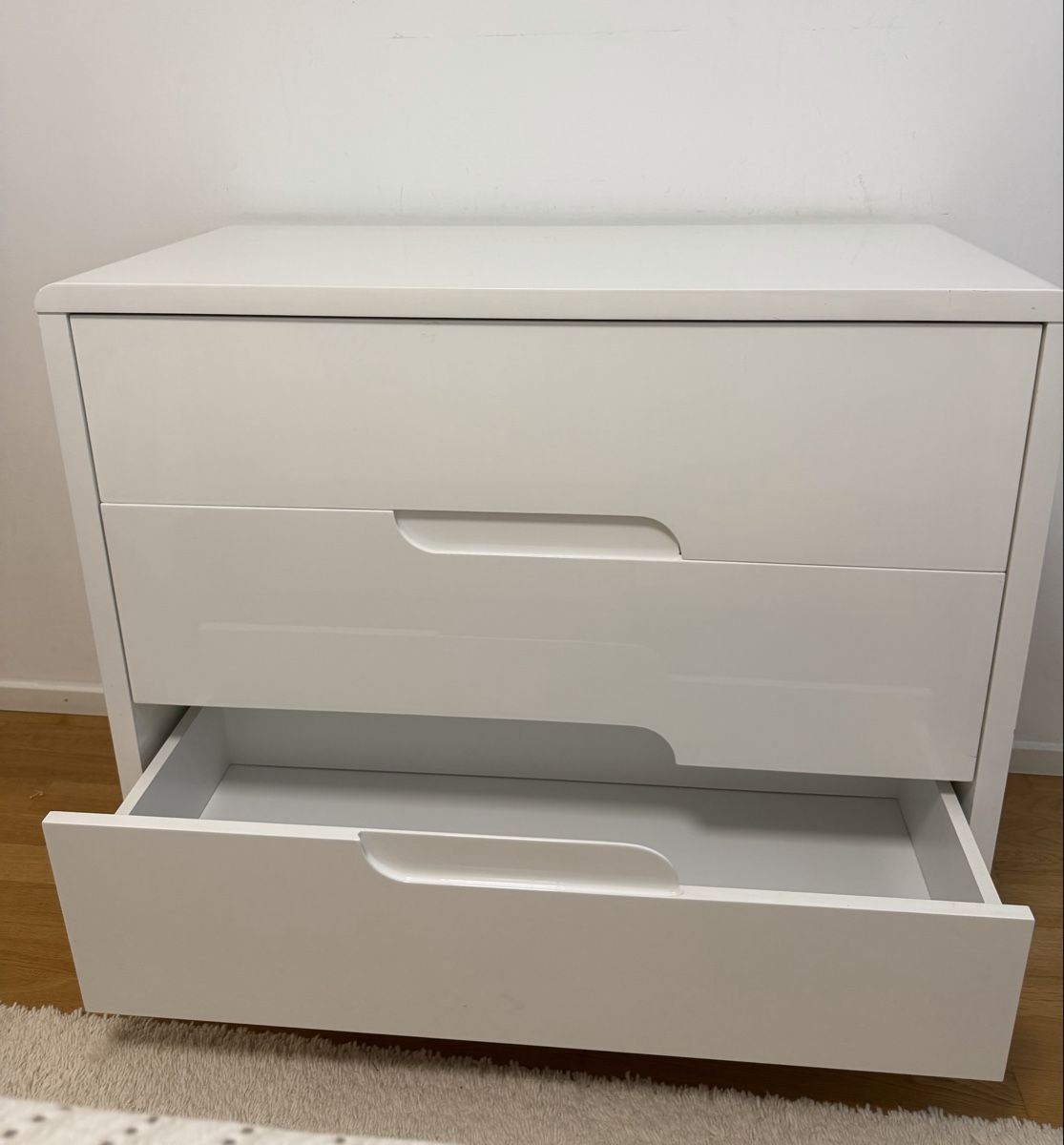 Kommoden: Kommode Weiss Hochglanz 100 cm | 3 Schubladen – Gebraucht aus Kaiseraugst von MedinaSecondhand 2