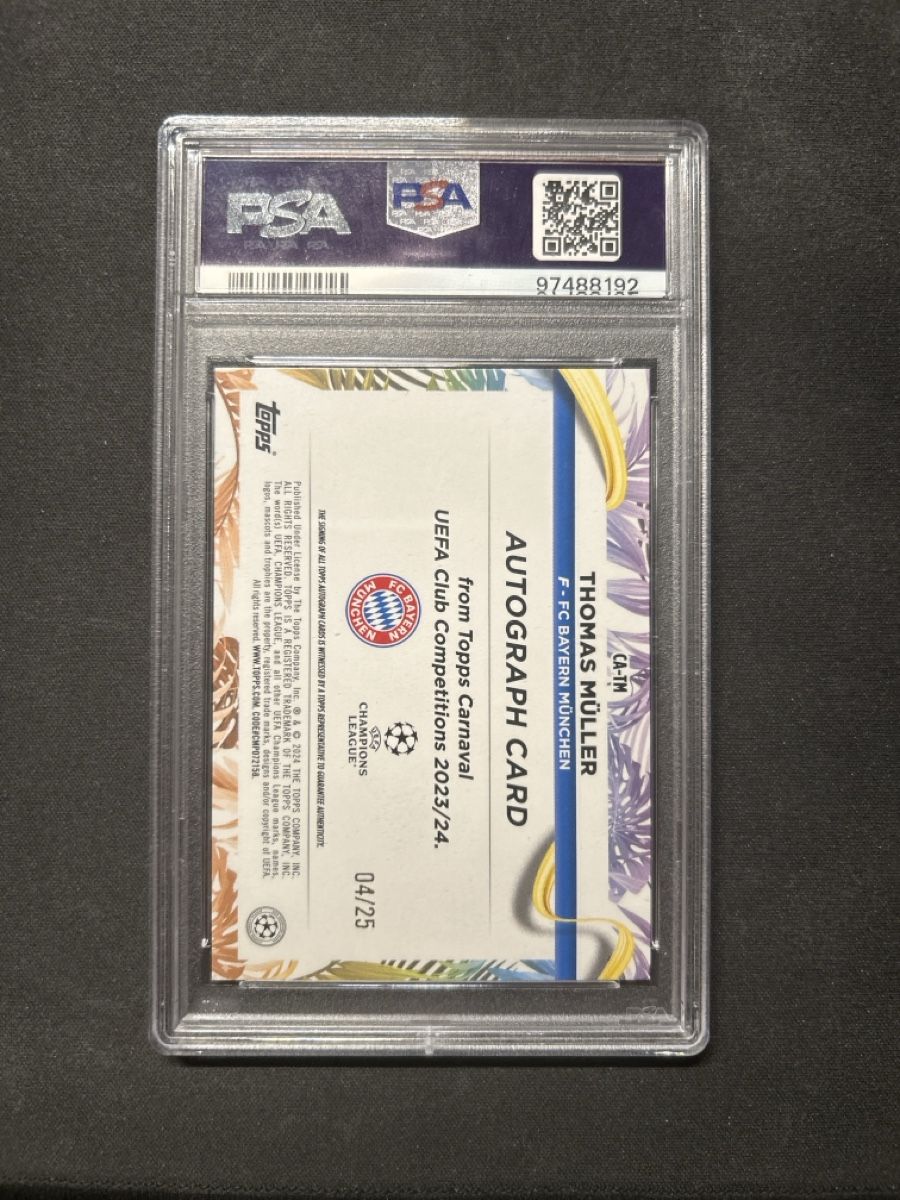 Topps Cartes à collectionner: Topps Carnaval Thomas Müller /25 Orange Auto PSA 10  – D'occasion à Greppen par hcv_cc2r 1