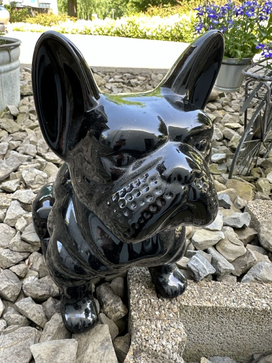 Statuette: Bulldogge schwarz Keramik – Usato da Wünnewil venduto da Kitty76