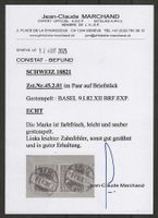 1882 : Doppelprägung Nr. 45.2.01 mit Befund, KP 600.--