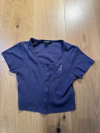 Kangol Crop Top Blauw Dames Maat S