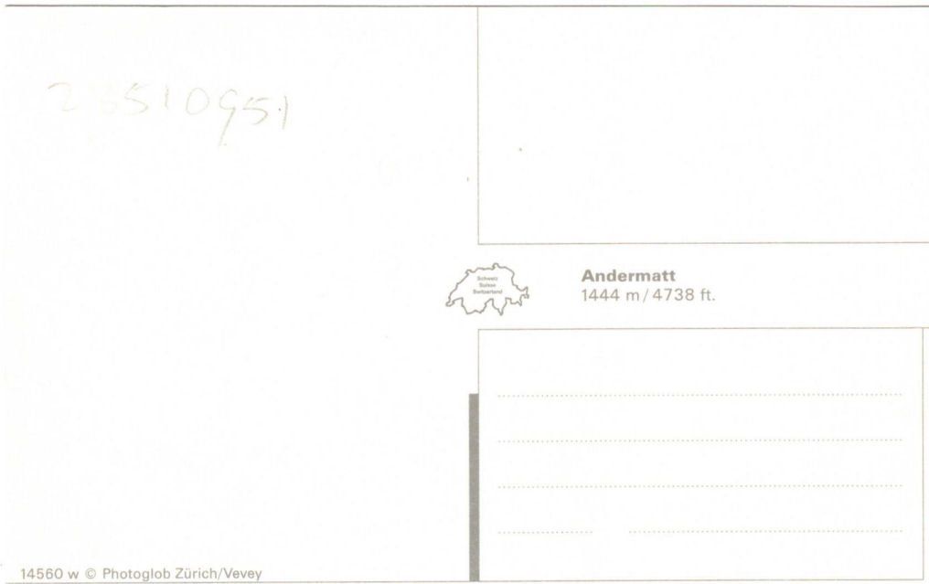Cartoline postali: Andermatt - 4 Bild AK – Usato da Binningen venduto da Mountainrider 1