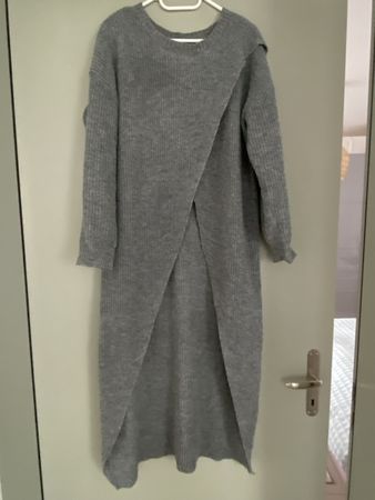 Strickmantel one Size grau