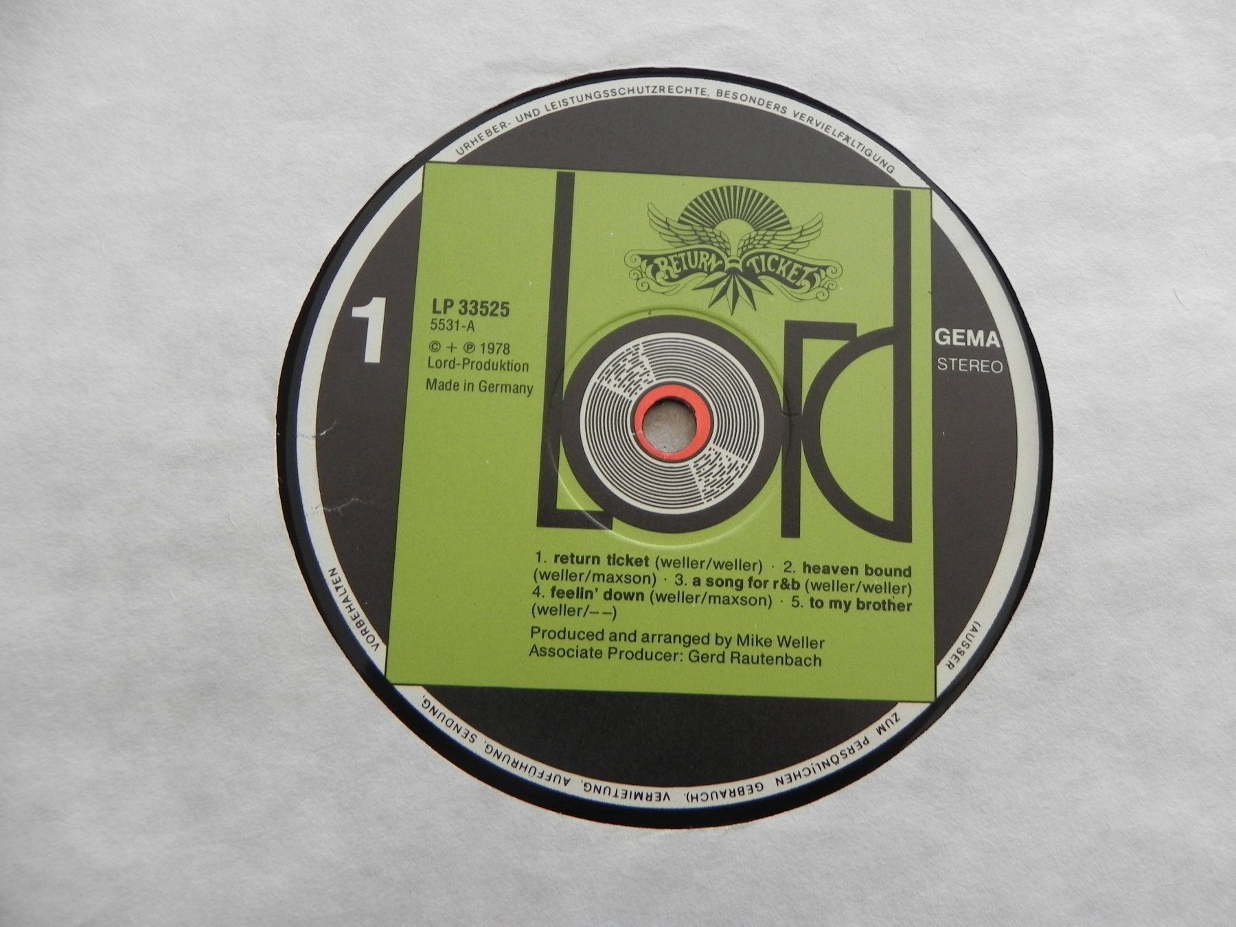 Dischi in vinile: LP Deutschland  Progressiv Funk Jazz Rock Return Ticket 1978 – Usato da Siebnen venduto da krimsie 4