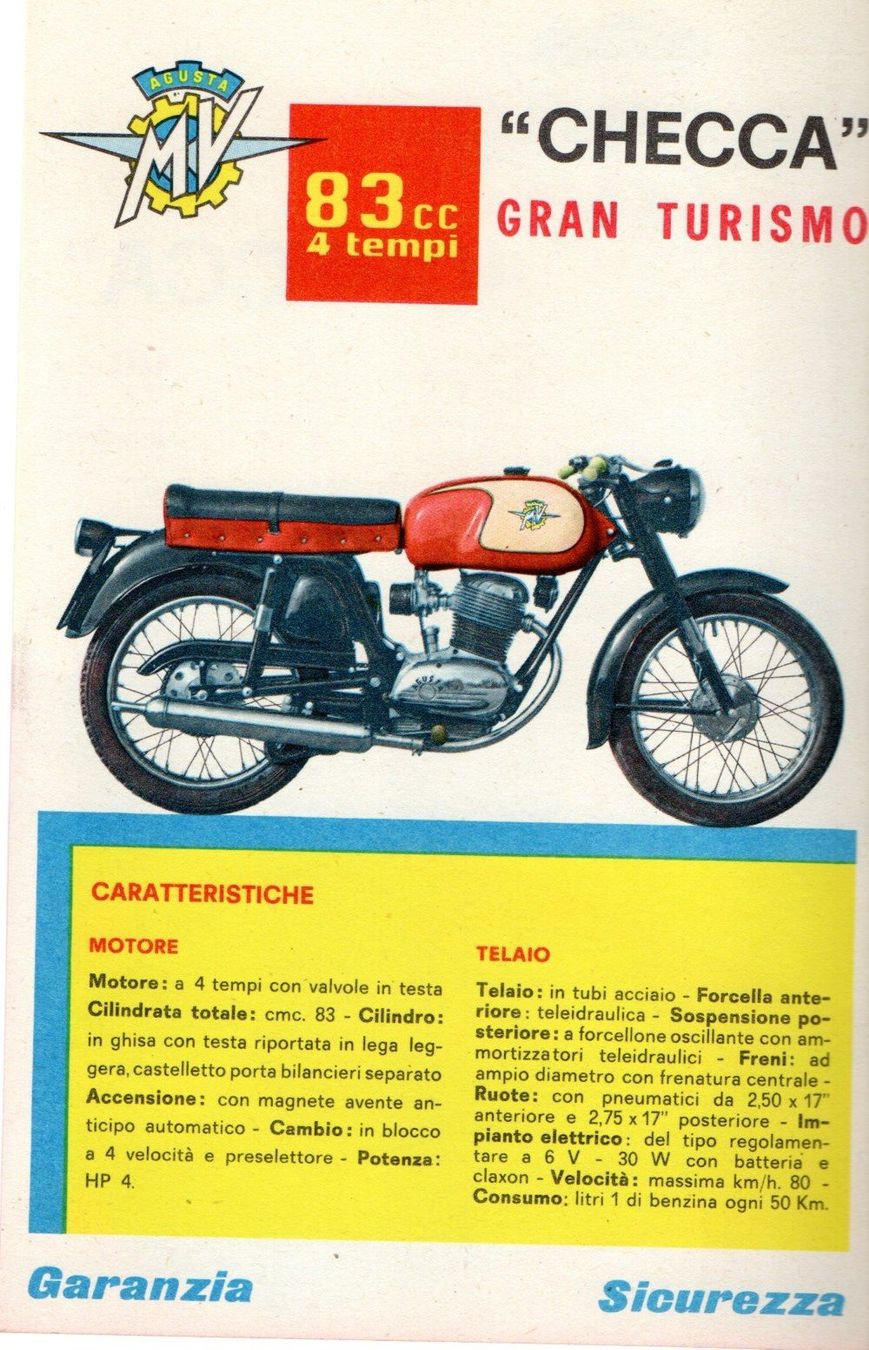 MV Agusta Route: MV Agusta Checca / Liberty 1962 - Originalprospekt – D'occasion à Malans GR par Chueche427 1