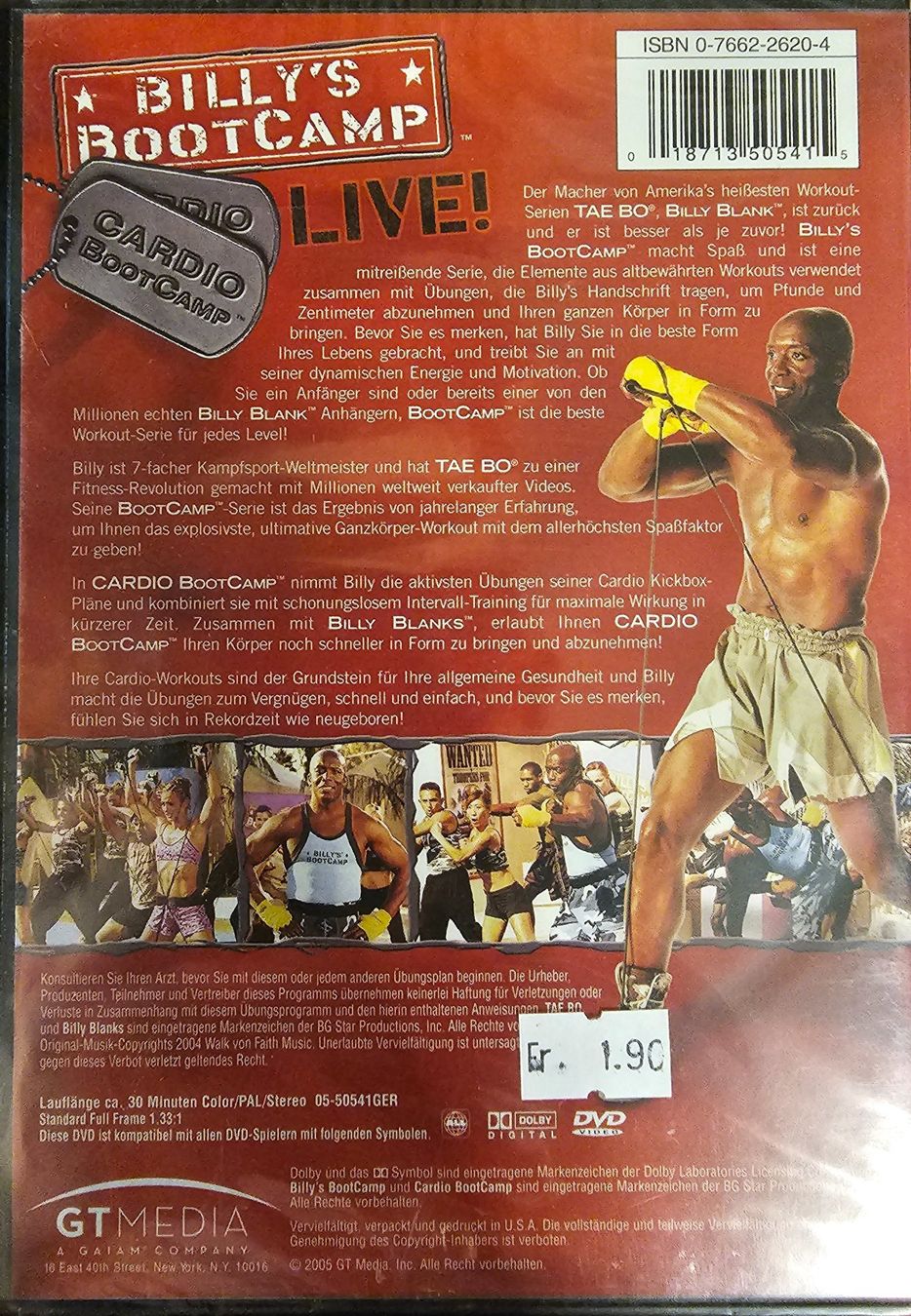 Tutti i DVDs: Billy's Bootcamp Live – Nuovo e nell'imballaggio originale da Wahlen b. Laufen venduto da Cg10 1