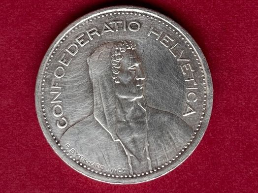 Alle Münzen: Silbermünze 5 Fr.  1954 B schön – Gebraucht aus Oberrieden von Zimartin1 1
