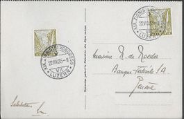 1935 Karte Luzern Zionistenkongress rarer o Pen S.165 ab 1.-