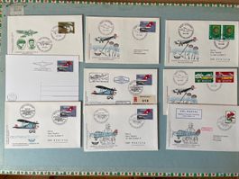 90 FDCs Belege Tag der Aerophilatelie von 1980 bis 2012