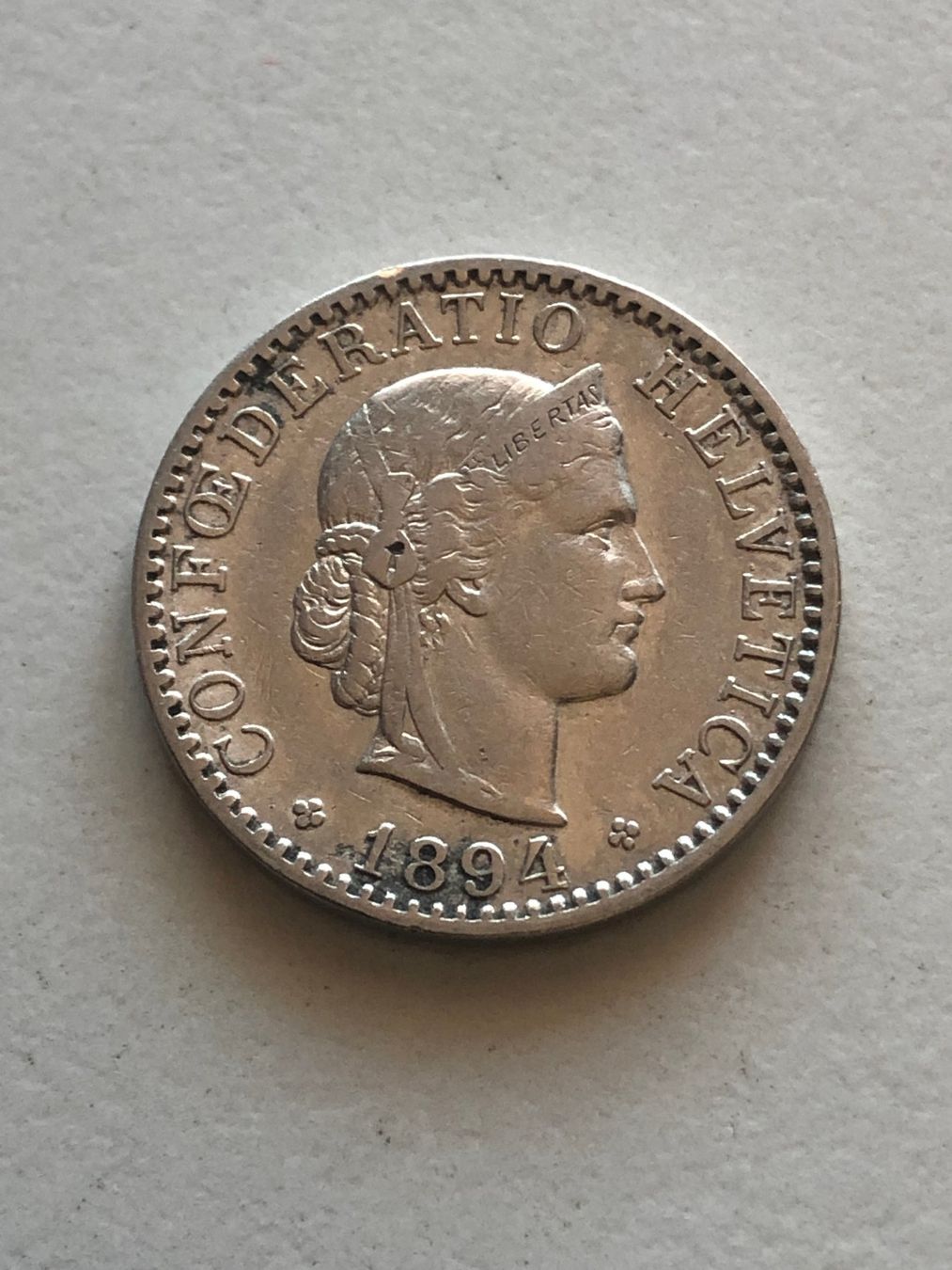 Tutti le monete: 20 Rp. 1894 – Usato da Schötz venduto da Odpa