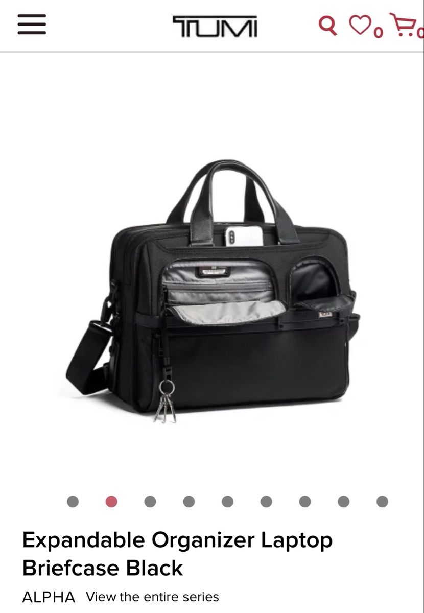 Tumi Valigie & Borse: TUMI Alpha 3  Expandable Organizer Laptop Briefcase Black – Usato da Vevey venduto da Lakeside-trade 4