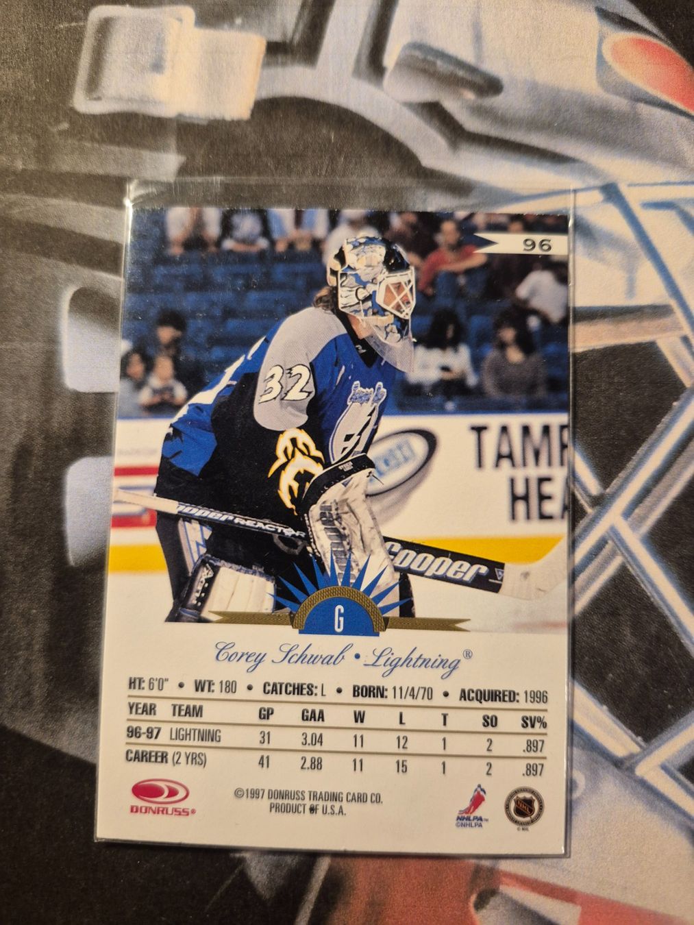 NHL Carte collezionabili: NHL Corey Schwab Tampa Bay Lightning – Usato da Treiten venduto da Sauber73 1