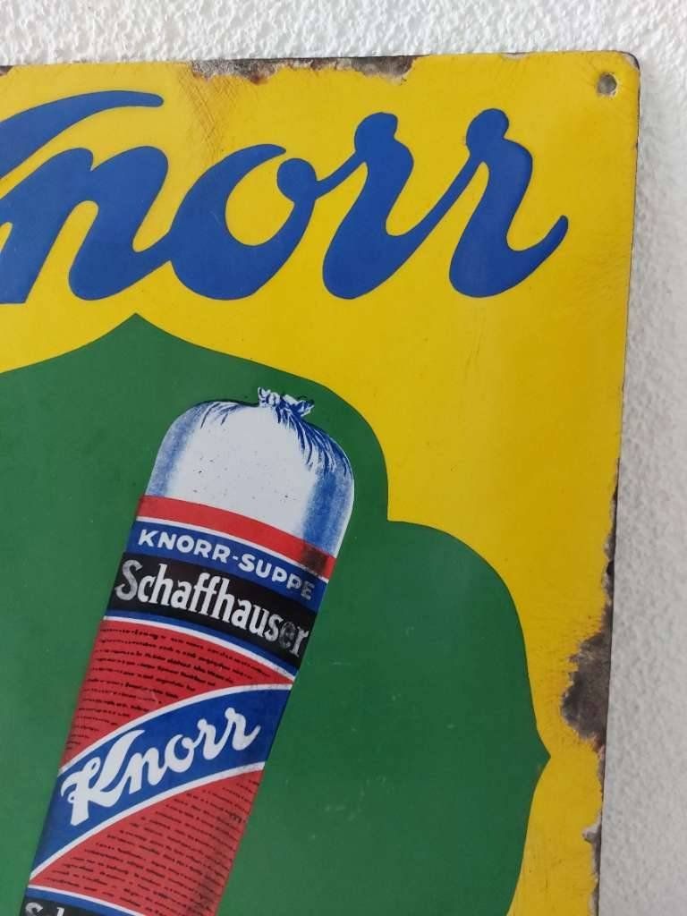 Knorr Insegne: Emailschild Knorr Suppn Erbswurst plaque émaillée – Usato da Schenkon venduto da Elbarto007 5