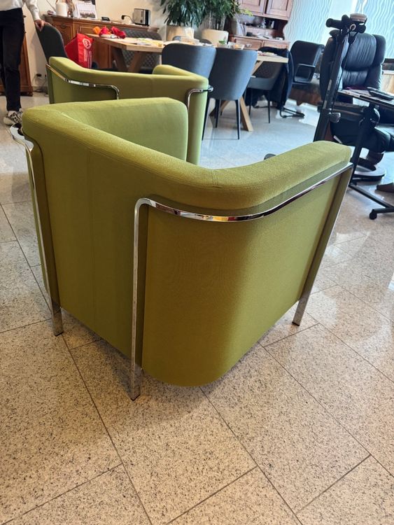 Knoll Sessel grün mit Metallrahmen gebraucht guter Zustand (Gebraucht) in Baar für CHF 500 – nur Abholung auf Ricardo kaufen