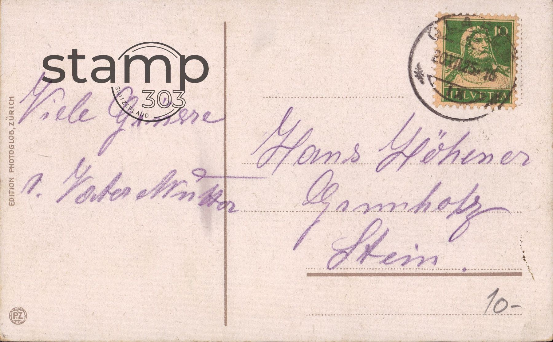 Ansichtskarten: 1925 AK Glarus gegen die Freiberge – Gebraucht aus Eggersriet von stamp303 1