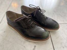 Lacoste Damen Schnürschuhe Gr. 37 Schwarz/Grün Oxford Style