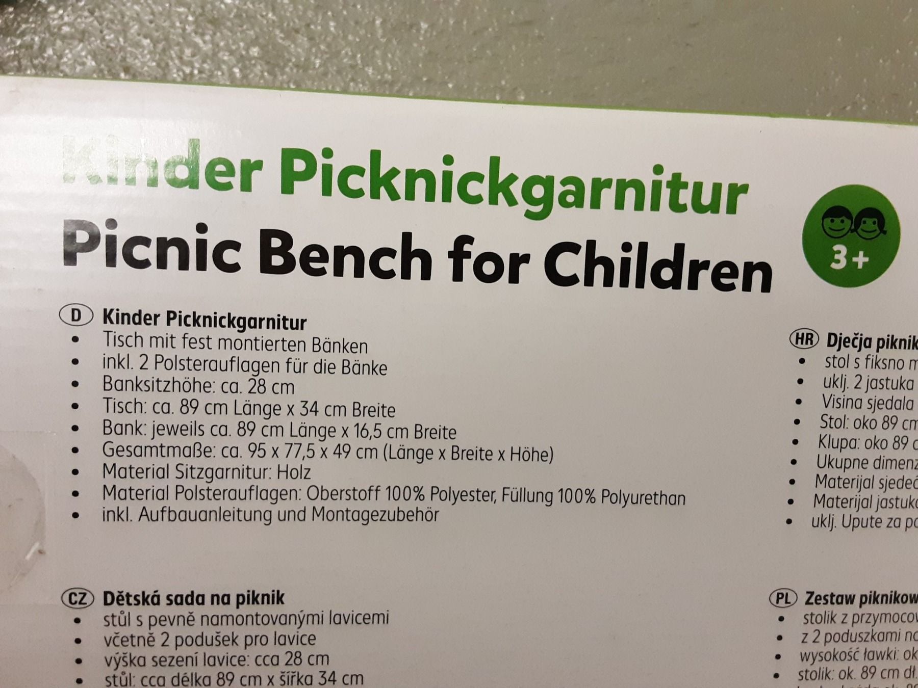 Set di tavolo e panche: KIDLAND Kinder - Picknickgarnitur – Nuovo e nell'imballaggio originale da Glattfelden venduto da Roman2504 2