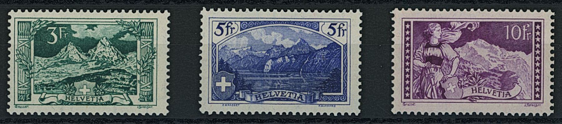 Alle Briefmarken: 1914/1931 - Gebirgslandschaften - postfrisch ** – Neu (gemäss Beschreibung) aus Schindellegi von leecollect