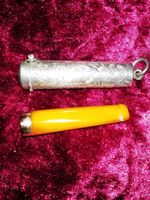Zigarettenspitze+Silberetui/ Porte-cigarette + boîtier en Ag
