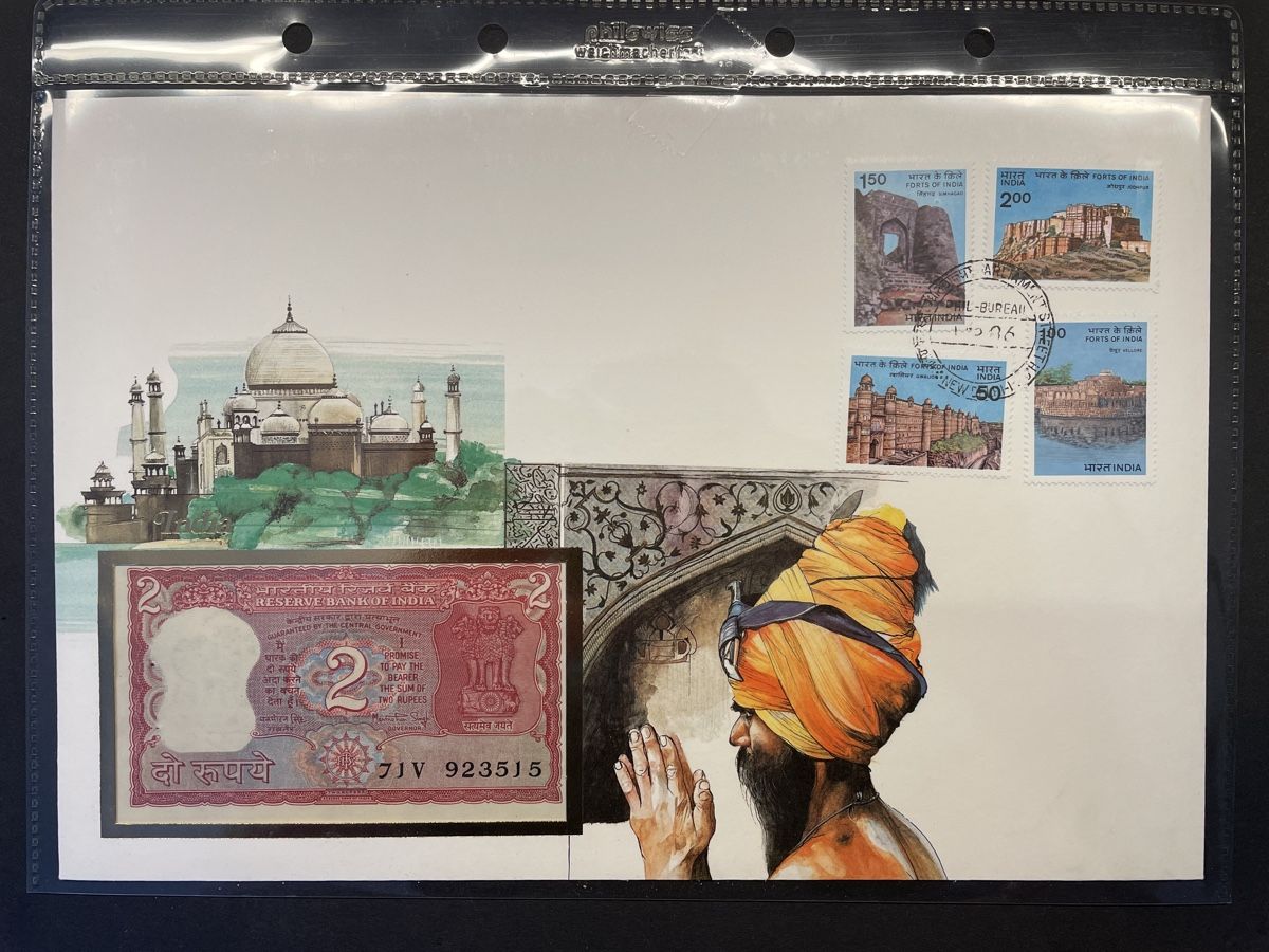 Banknoten: Banknotenbrief Indien #12 – Gebraucht aus Schachen LU von Perlentraum