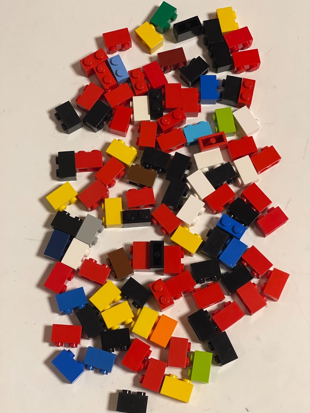Lego Giocattoli: LEGO - 100 Steine 2x1 Noppen – Usato da Gelterkinden venduto da cobra0110