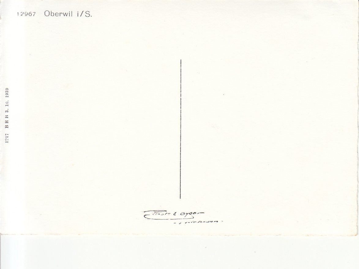 Cartoline postali: Oberwil ca. 1950 – Usato da Bürglen TG venduto da StampGraf 1