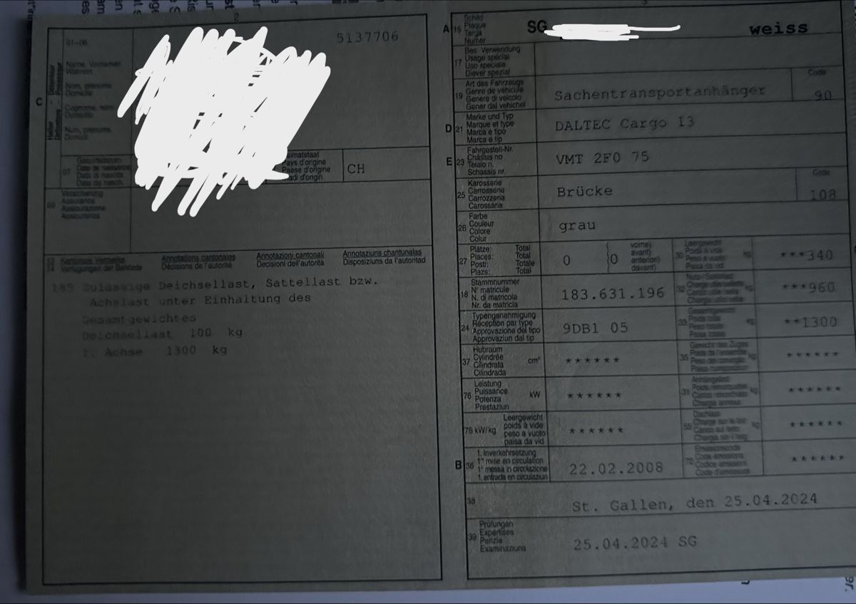 Rimorchi: Anhänger zum absenken – Difettoso da Kriessern venduto da TheDrift 6