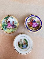 3 miniature Limoges plates