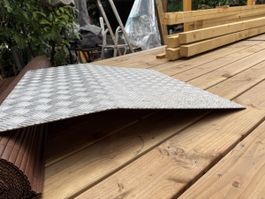 Bodenblech Riffelblech Aluminiumrampe ca. 100x100cm