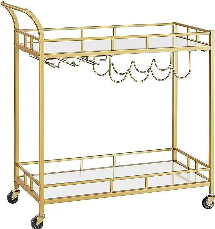 Carrelli di servizio: Servierwagen VASAGLE, Gold mit Glasplatten – Usato da Kriens venduto da ale_s8c8