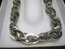 Edelstahl Kette 50cm, ovale Glieder, Magnetverschluss