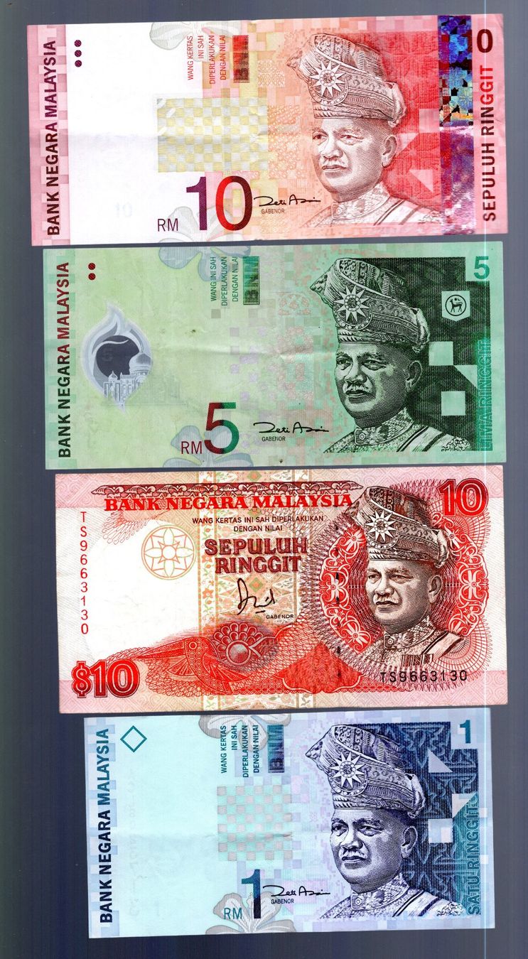 Banconote: Malaysia noten 4 stück – Usato da Leibstadt venduto da baroc333