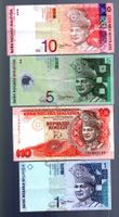 Malaysia noten 4 stück