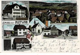 Gruss aus ALTWIS LU sehr schöne Mehrbildkarte gel. 1914!