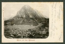 AK col Farblitho Glarus GL mit dem Glärnisch ≈ 1902 