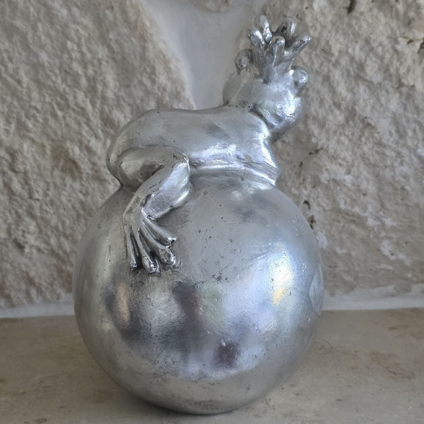 Statuette: Froschkönig Figur silberfarben  – Usato da Rheinsulz venduto da Gilea 3
