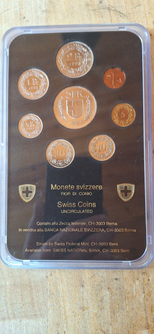 Tutti le monete: Monnaies Suisses 1993 série – Nuovo e nell'imballaggio originale da Le Sentier venduto da Loorenz