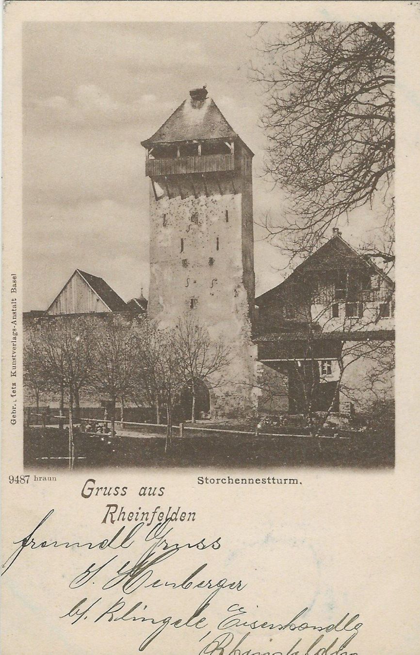 Ansichtskarten: Gruss aus Rheinfelden, 1903 – Gebraucht aus Frauenfeld von Merk52