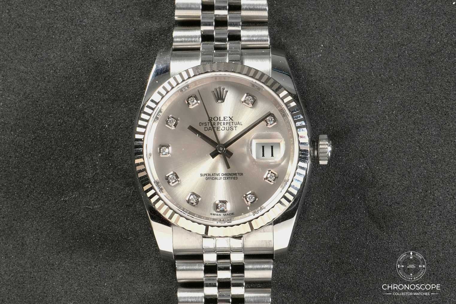 Rolex Orologi: Rolex Datejust ref.11623 factory set diamonds, full set 2022 – Usato da Luzern venduto da ChronoScope6004 4