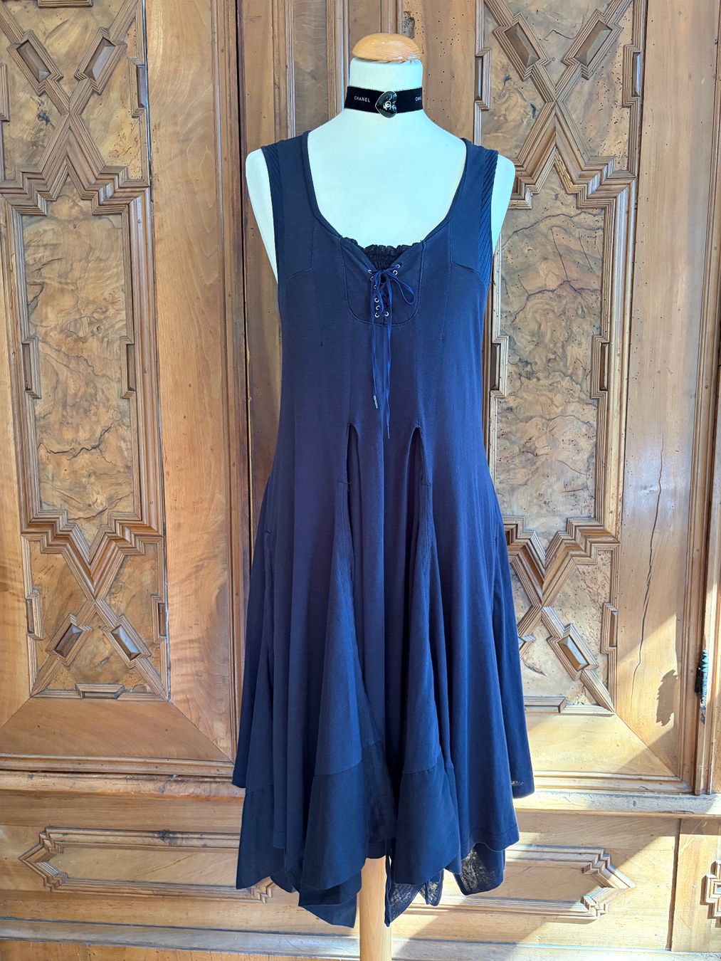 Girbaud Vestiti: Vintage Marithé & François Girbaud Kleid aus Marine Baumwole – Usato da Interlaken venduto da Bona55 1