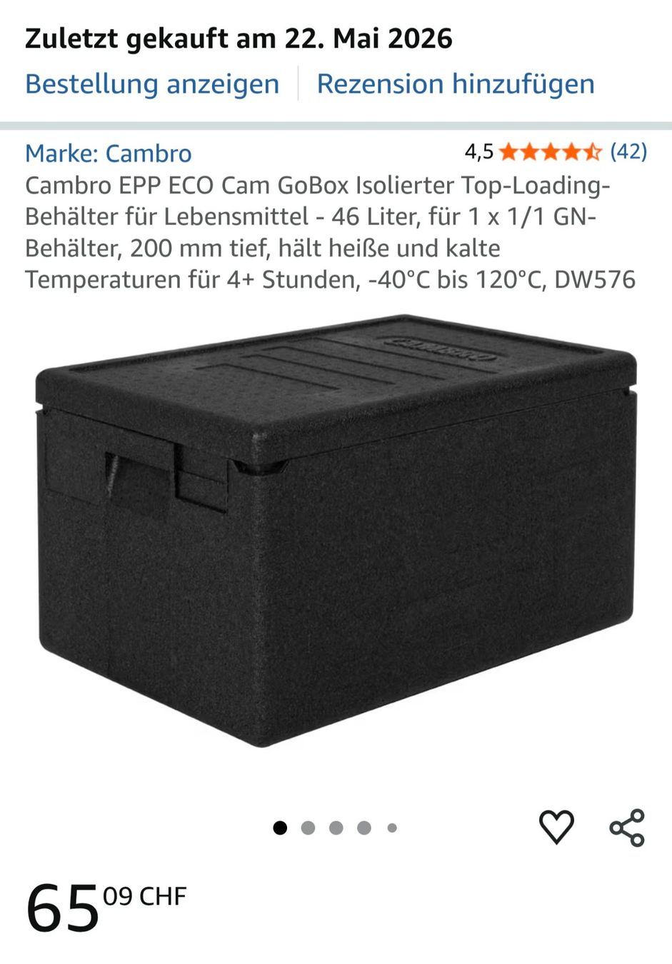Réfrigérateurs et refroidissement: Isolierbox 46L B07Y8LZP38 – Neuf avec emballage d'origine à Schübelbach par Samantha8R 1