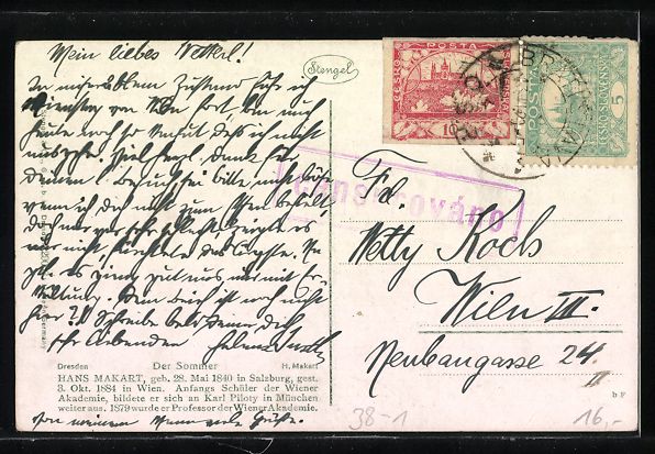 Cartoline postali: Stengel, Co. Nr. 29068: der Sommer, halb – Usato da Berlin venduto da bartko-reher 1