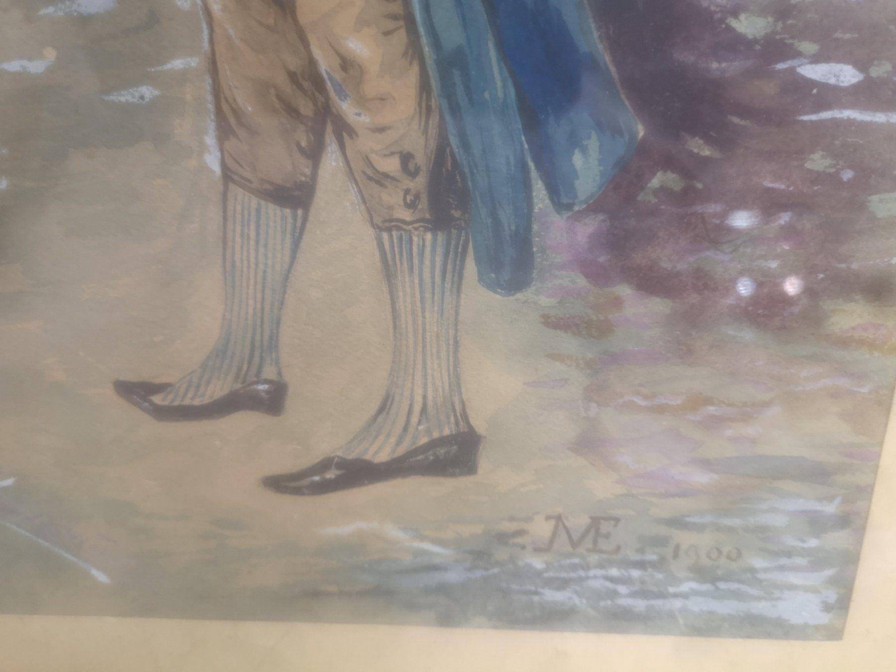Dipinti: AQUARELLE SIGNÉE ET MONOGRAMMEE 1900 – Usato da Genève venduto da Qanil77 9