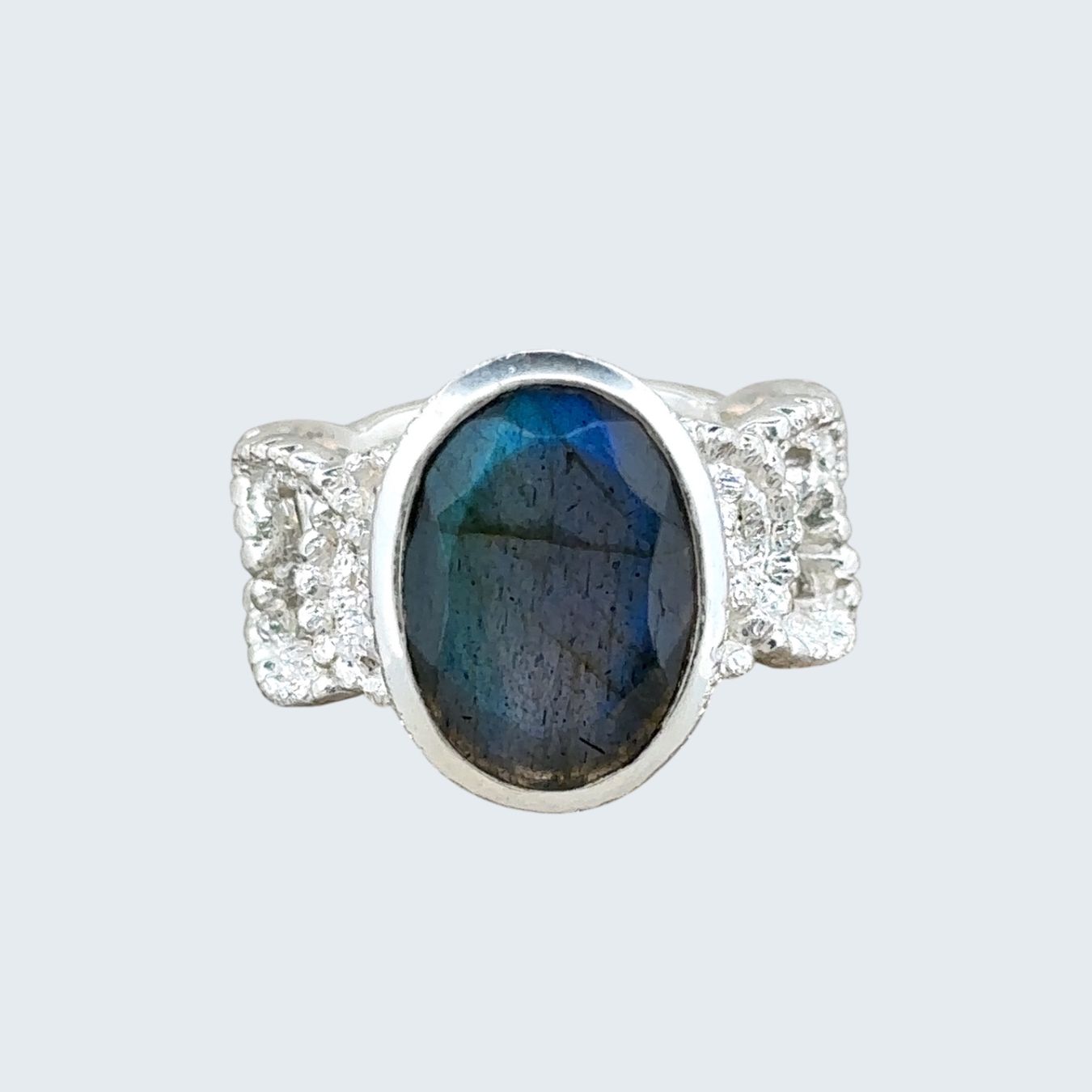 Olga Ribler Anelli: Silberring mit Labradorit, Gr.56 – Nuovo (secondo la descrizione) da Luzern venduto da MonikaS03 1