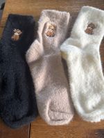 3x Kuschelsocken - flauschig weich-Wohlfühlen- Zeit für Dich